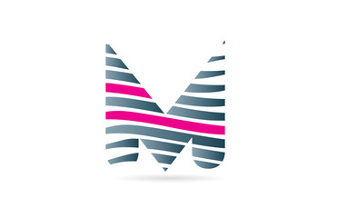 alphabet letter m logo icon design typography