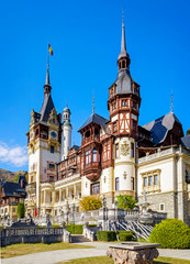 Peles Castle landscape in Sinaia, Romania 2
