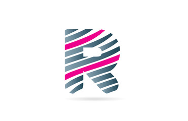alphabet letter r logo icon design typography