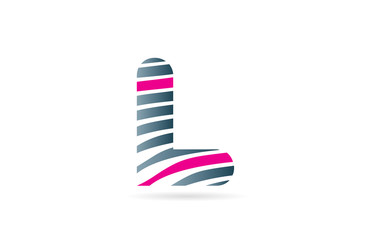 alphabet letter l logo icon design typography
