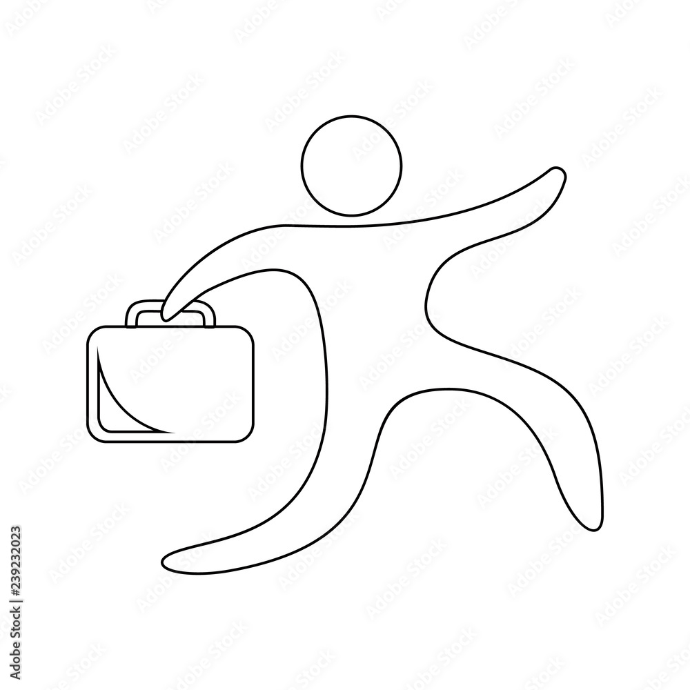Poster business man icon. element of sucsess and awards for mobile concept and web apps icon. thin line ico