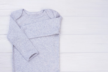 Grey cotton clothes for kids.