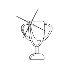 Fototapeta na wymiar goblet with shine icon. Element of Sucsess and awards for mobile concept and web apps icon. Thin line icon for website design and development, app development