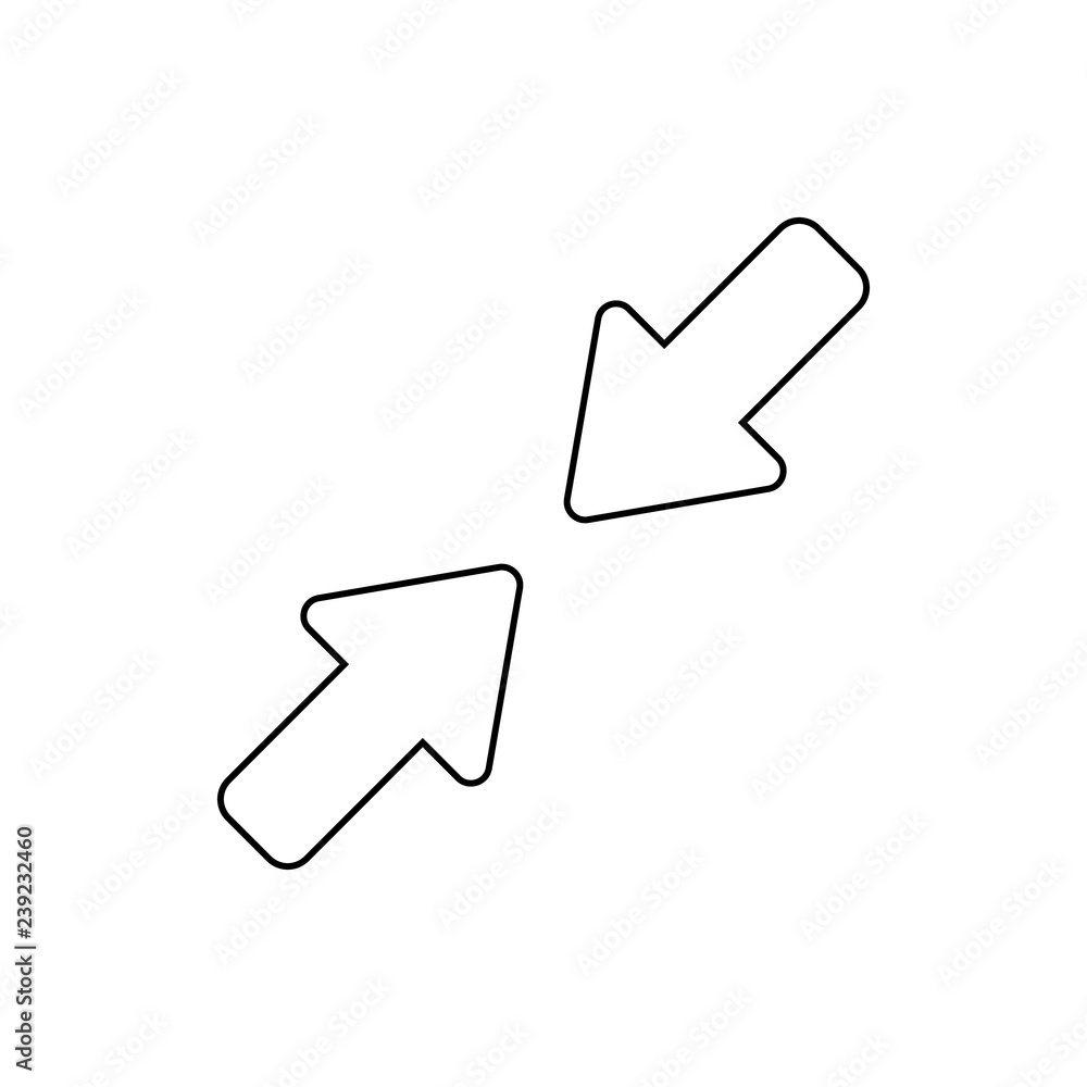 Poster two moving arrows icon. element of web for mobile concept and web apps icon. thin line icon for webs