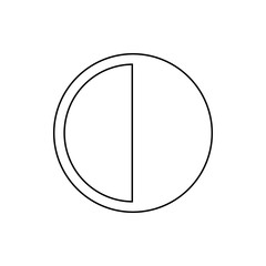 sign of contrast icon. Element of web for mobile concept and web apps icon. Thin line icon for website design and development, app development