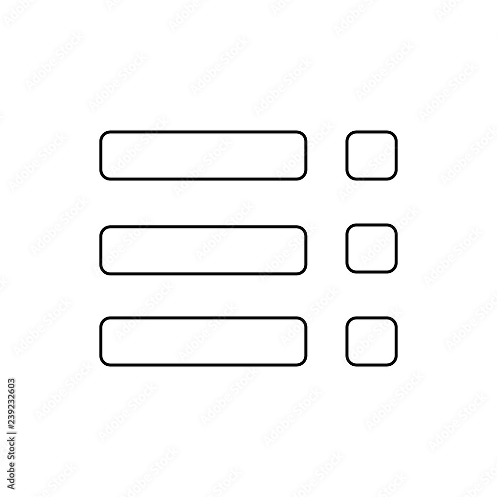 Poster menu icon. element of web for mobile concept and web apps icon. thin line icon for website design an