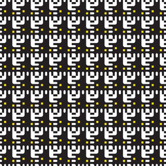Geometric seamless pattern black and white of squares. Vector.