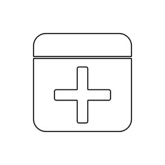 Fototapeta premium first-aid kit icon. Element of web for mobile concept and web apps icon. Thin line icon for website design and development, app development