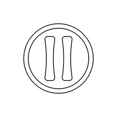 pause sign in a circle icon. Element of web for mobile concept and web apps icon. Thin line icon for website design and development, app development