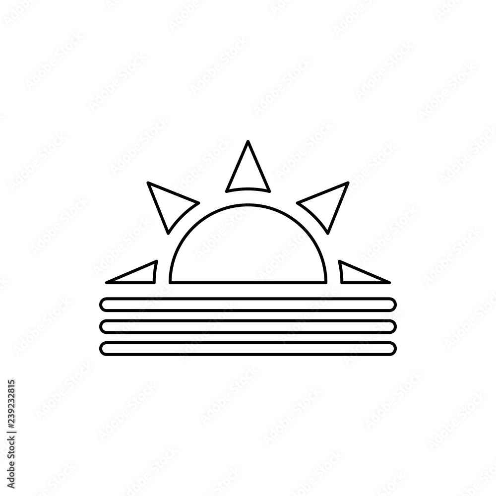 Poster sunrise icon. element of web for mobile concept and web apps icon. thin line icon for website design