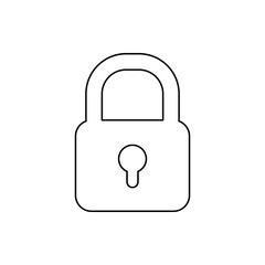 closed lock icon. Element of web for mobile concept and web apps icon. Thin line icon for website design and development, app development