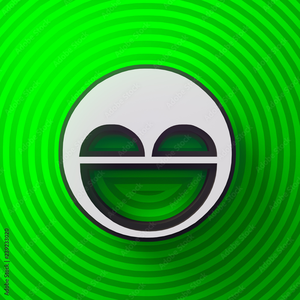 Poster abstract colored cartoon face background. colorful sign pattern. 3d rendering.