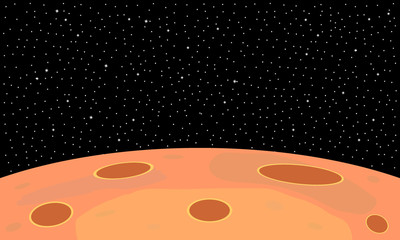 Planet and starry sky. © konstan