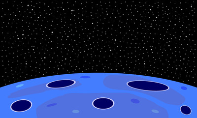 Planet and starry sky. © konstan