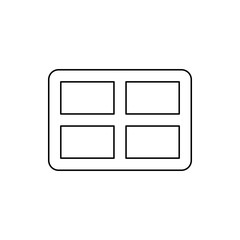 window icon. Element of web for mobile concept and web apps icon. Thin line icon for website design and development, app development
