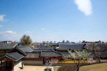 Hwaseong Temporary Palace. Suwon Hwaseong Fortress is a fortress wall during the Joseon Dynasty and is a World Heritage Site owned by Korea.