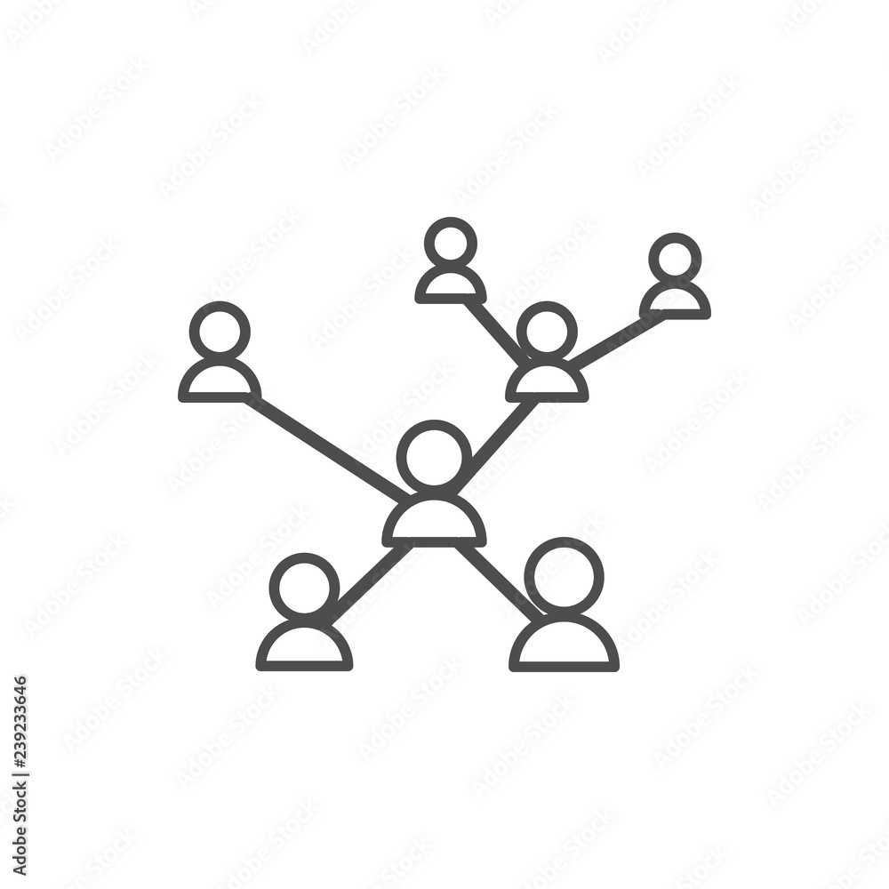 Poster communication of people icon. element of web for mobile concept and web apps icon. thin line icon fo