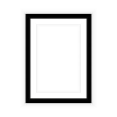 Realistic picture frame isolated on white background. Perfect for your presentations. Vector illustration EPS 10.