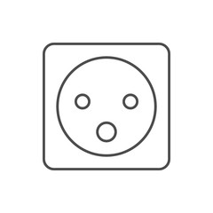 electric outlet icon. Element of web for mobile concept and web apps icon. Thin line icon for website design and development, app development