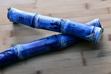 Sugarcane isolated in wooden background