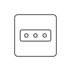 electric outlet icon. Element of web for mobile concept and web apps icon. Thin line icon for website design and development, app development