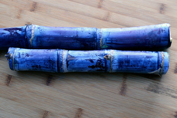 Sugarcane isolated in wooden background