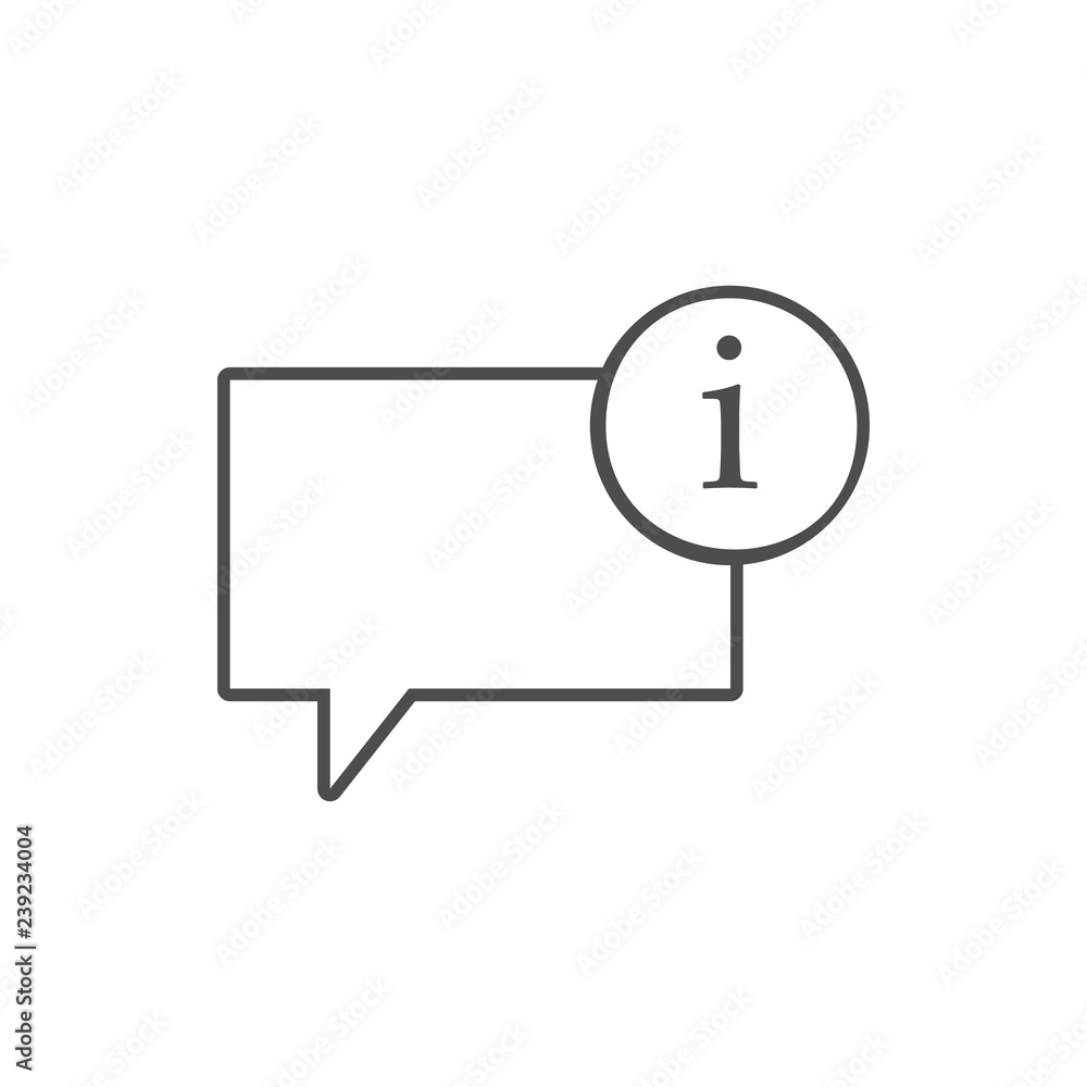Aufkleber bubbles of communication with the sign of information icon. element of web for mobile concept and we