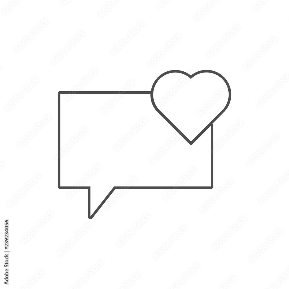 Poster blisters communicating with the heart icon. element of web for mobile concept and web apps icon. thi