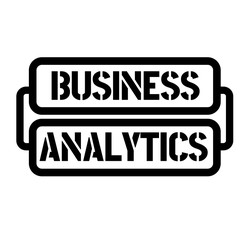 Business analytics stamp