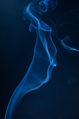 Obraz premium Abstract blue smoke swirls