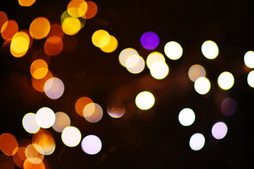 Christmas and Happy new year on blurred bokeh banner background