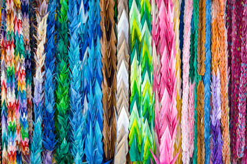 Colorful Japanese Paper Cranes