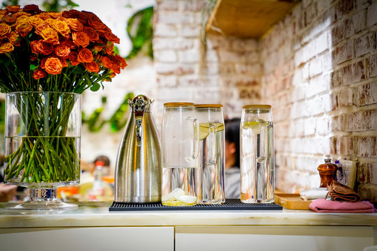 table with flowers