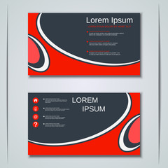 Modern business visiting card, badge, sticker vector design template