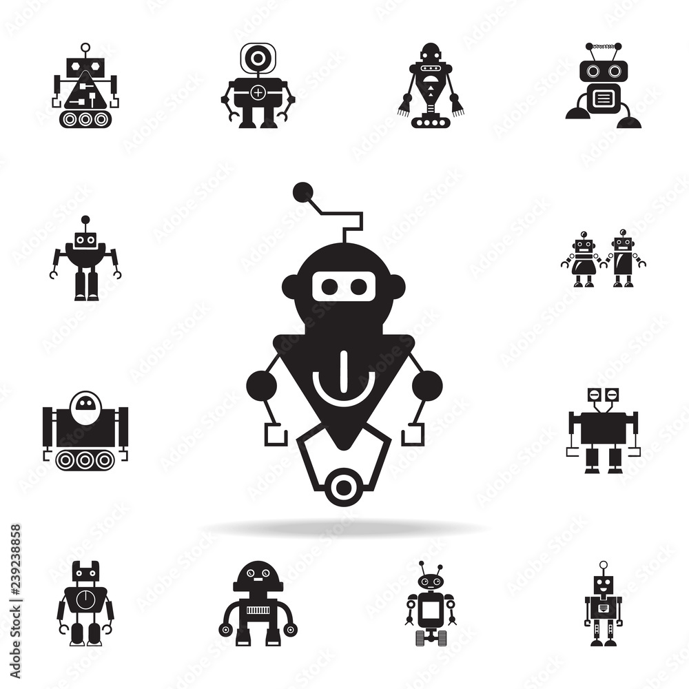 Poster robot icon. detailed set of robot icons. premium graphic design. one of the collection icons for web
