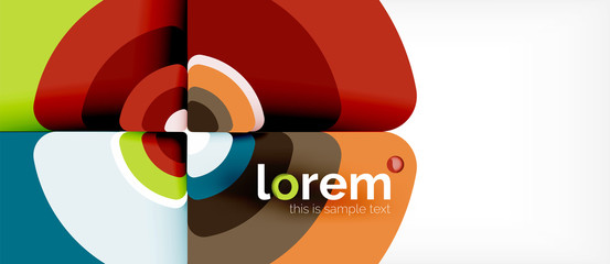 Circles and triangles geometric abstract background. Trendy abstract layout template for business or technology presentation or web brochure cover, wallpaper