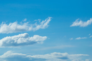  Clouds in the air change shape in many ways.