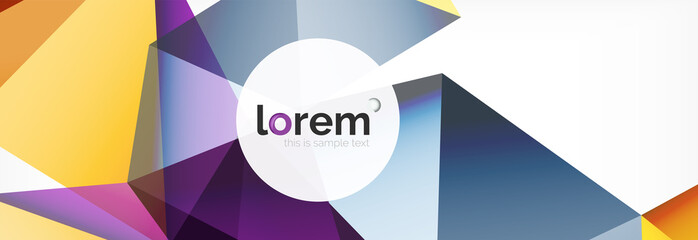 Modern geometric background. Poster template with polygonal elements