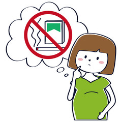 かわいい妊婦 おかっぱ　たばこ禁止