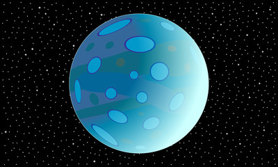 Planet and starry sky. © konstan