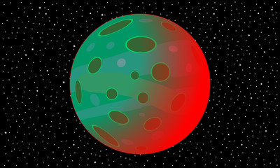 Planet and starry sky. © konstan