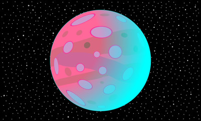 Planet and starry sky. © konstan