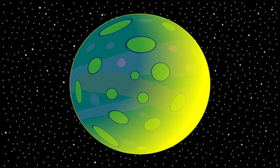 Planet and starry sky. © konstan