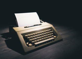 High contrast image of a typewriter