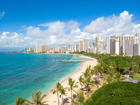 Waikiki Beach In Hawaii