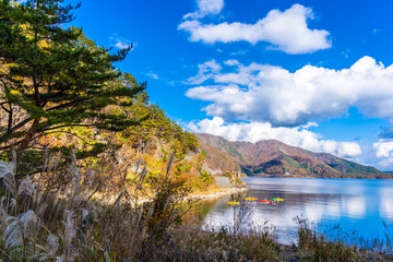 Beautiful landscape around lake kawaguchiko in Yamanashi Japan