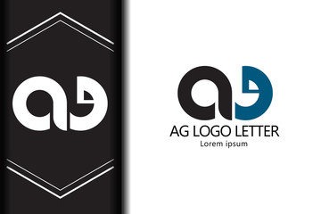 alphabet  logo letter AG with combination, lowercase for business - vector