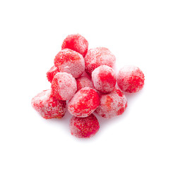 frozen strawberries background