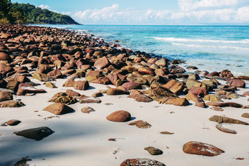 Stone on beach.