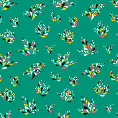 Stylish organic background. Seamless pattern.Vector. スタイリッシュ植物パターン